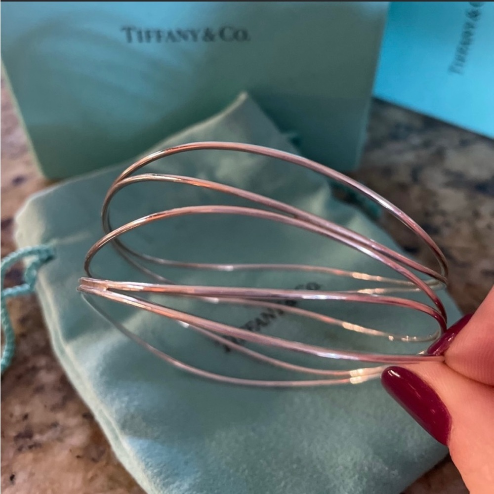 Tiffanys - 5 Wave Sterling Silver Bangle